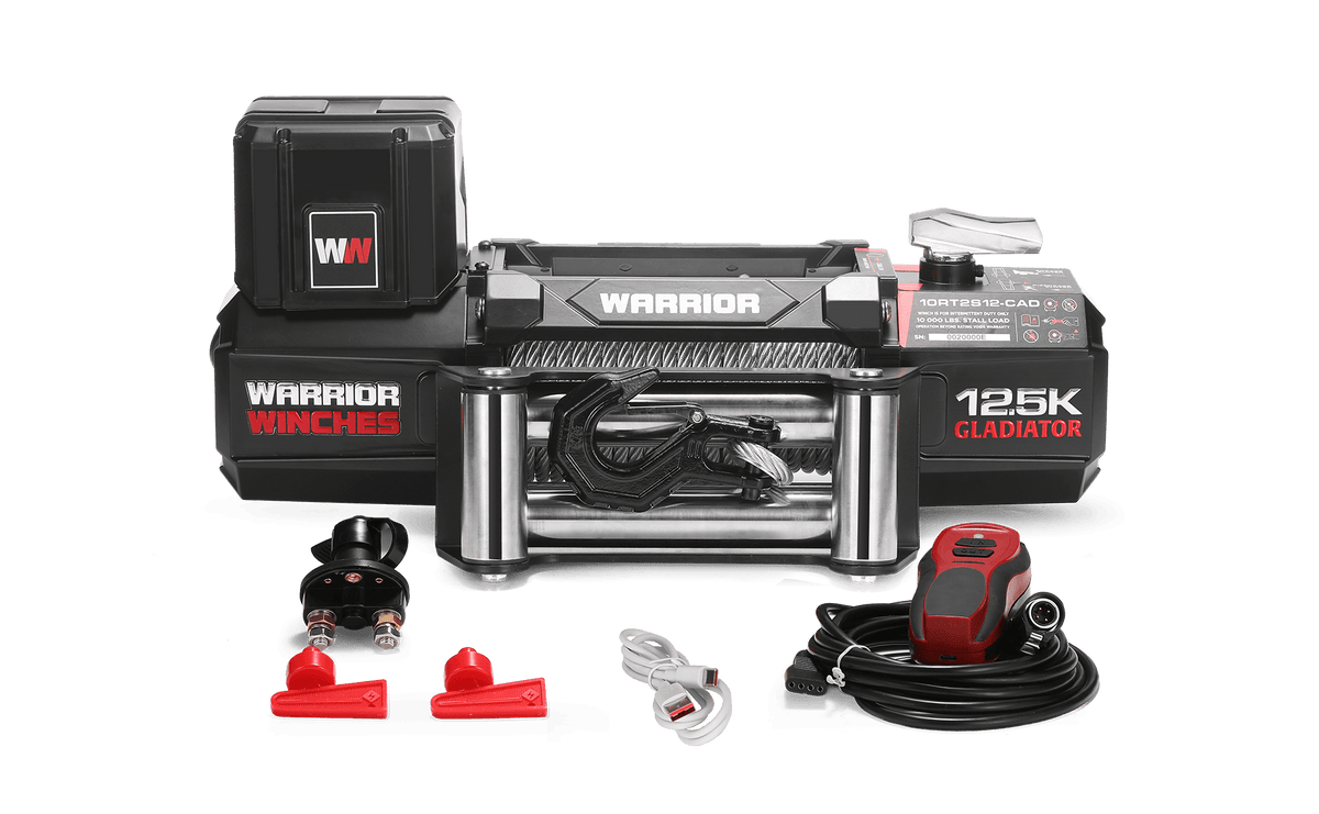 Gladiator V2 R-Type 12,500 Electric Winch - 12v Steel Rope