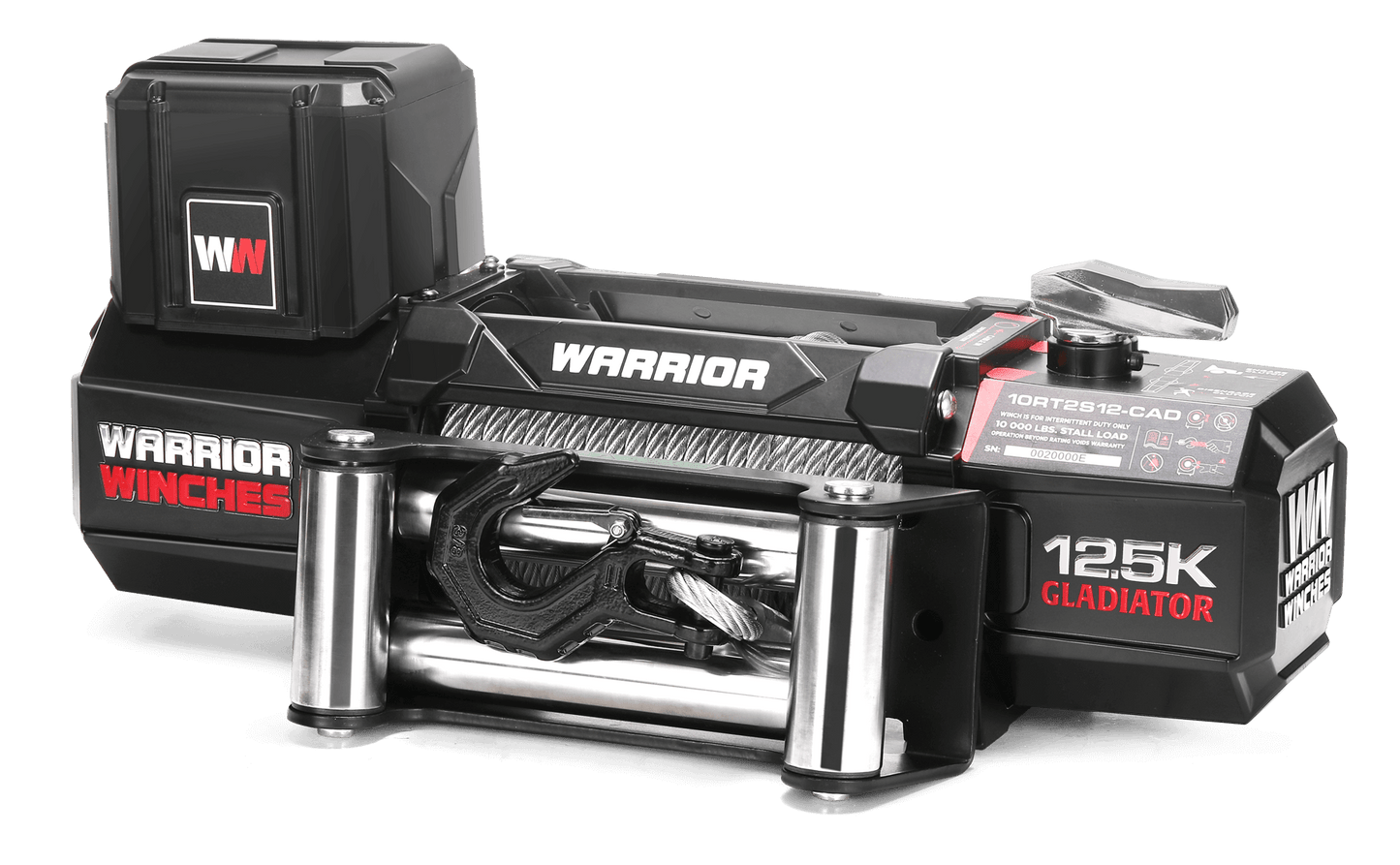 Gladiator V2 R-Type 12,500 Electric Winch - 12v Wire Rope
