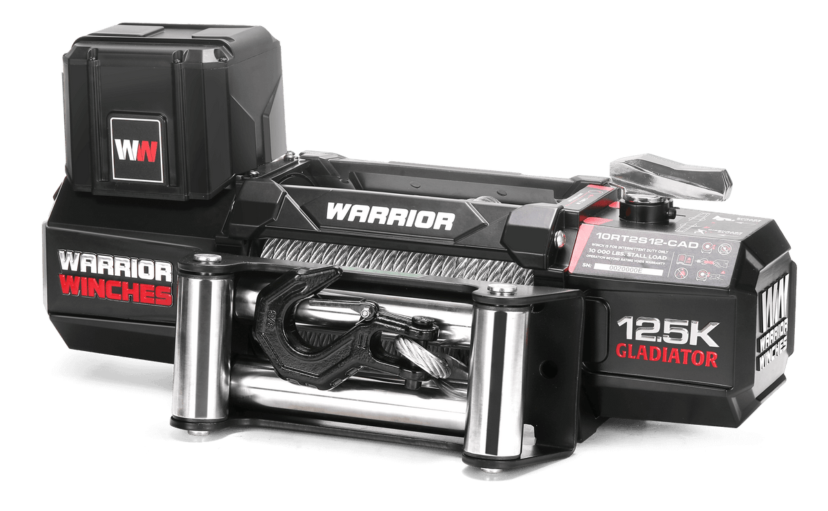 Gladiator V2 R-Type 12,500 Electric Winch - 12v Steel Rope