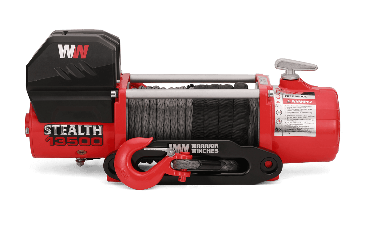 Stealth 13,500lb Electric Winch - 12v Synthetic Rope