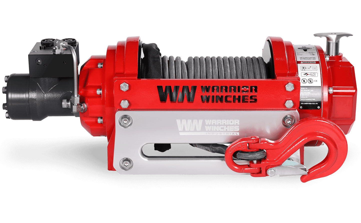 RV15 15,000lb (6.8 Ton) Industrial Hydraulic Winch - Synthetic Rope