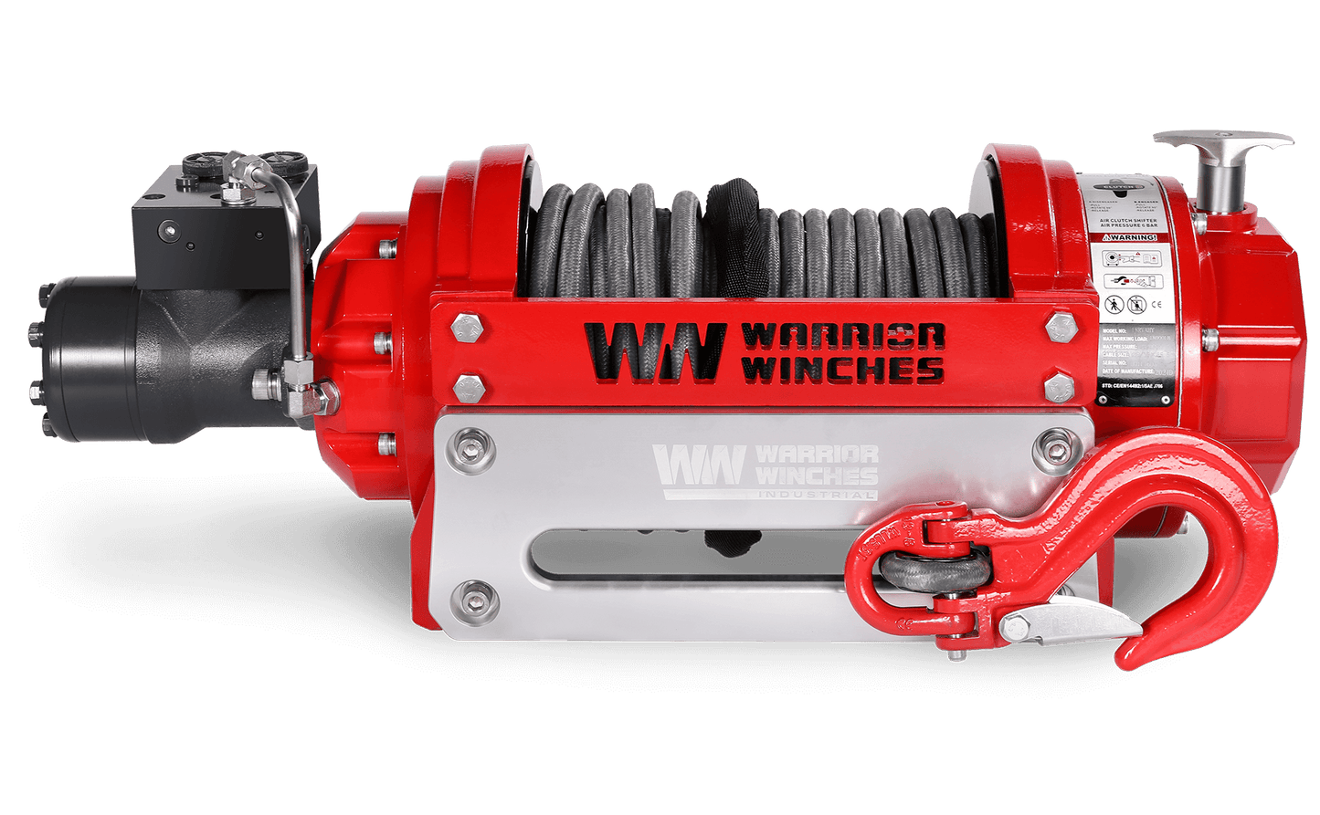RV18 18,000lb (8.1 Ton) Industrial Hydraulic Winch - Synthetic Rope