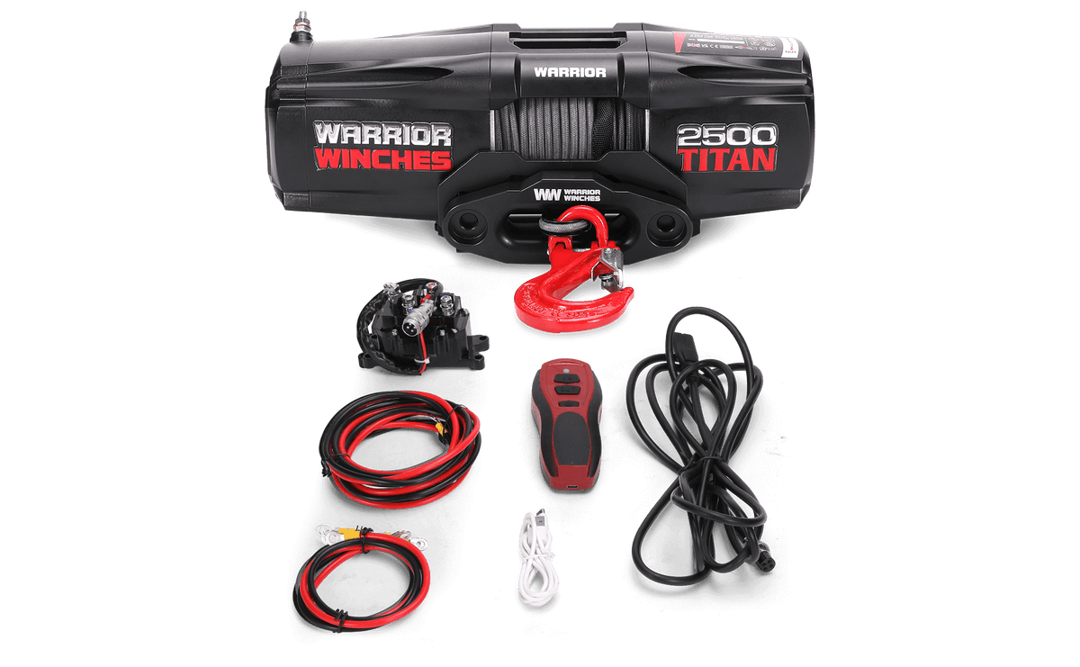 Titan 2,500lb Electric Winch - 12v Synthetic Rope