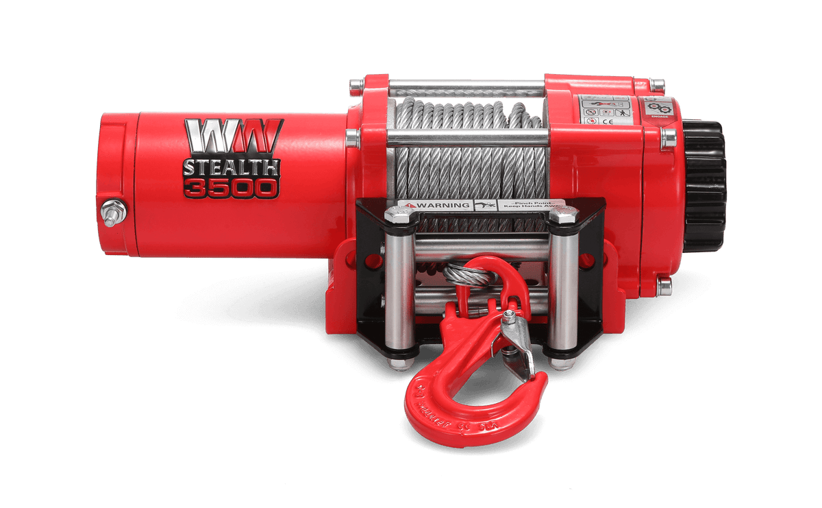 Stealth 3,500lb Electric Winch - 12v Steel Rope