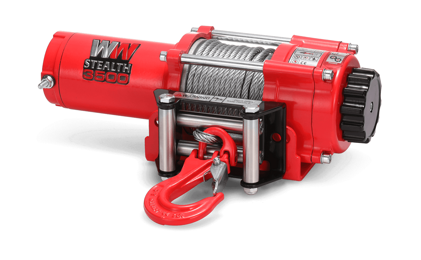 Stealth 3,500lb Electric Winch - 12v Steel Rope