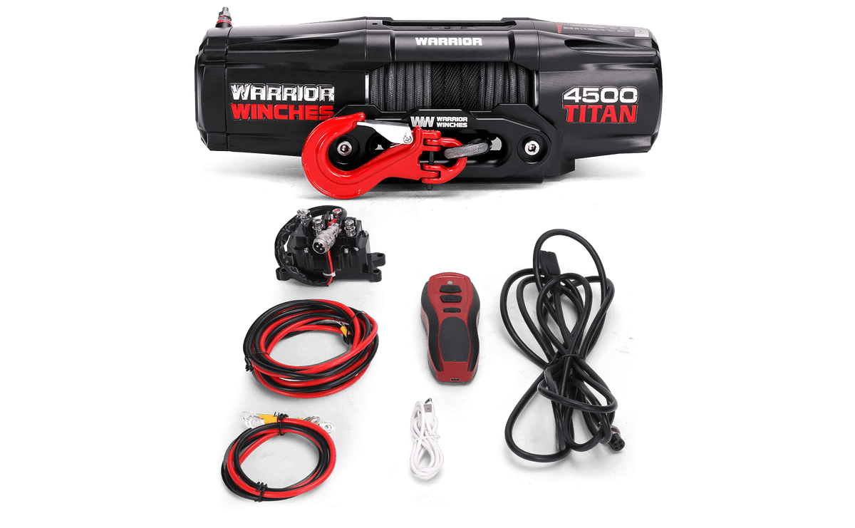Titan 4,500lb Electric Winch - 12v Synthetic Rope