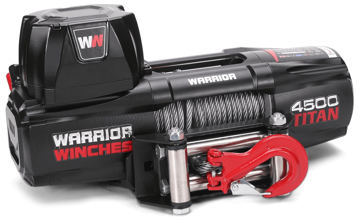 Titan 4,500lb Electric Winch - 12v Steel Rope