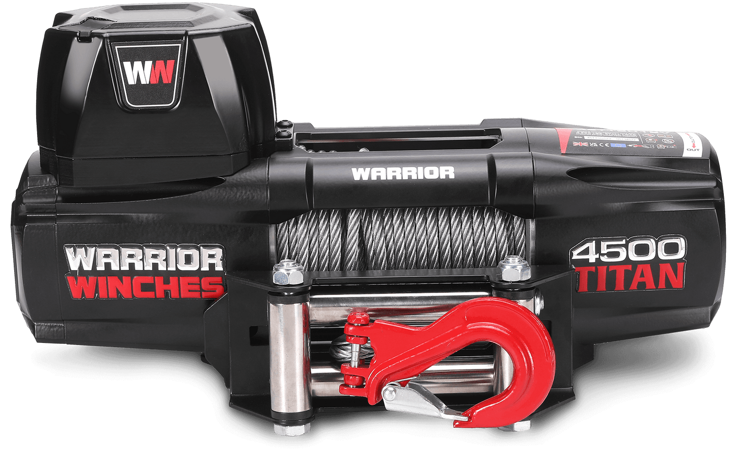 Titan 4,500lb Electric Winch - 12v Steel Rope