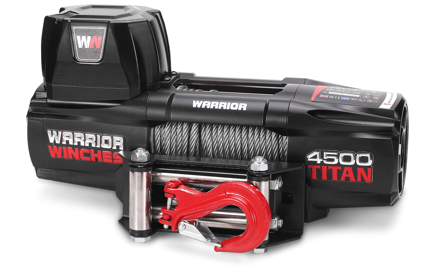 Titan 4,500lb Electric Winch - 12v Steel Rope