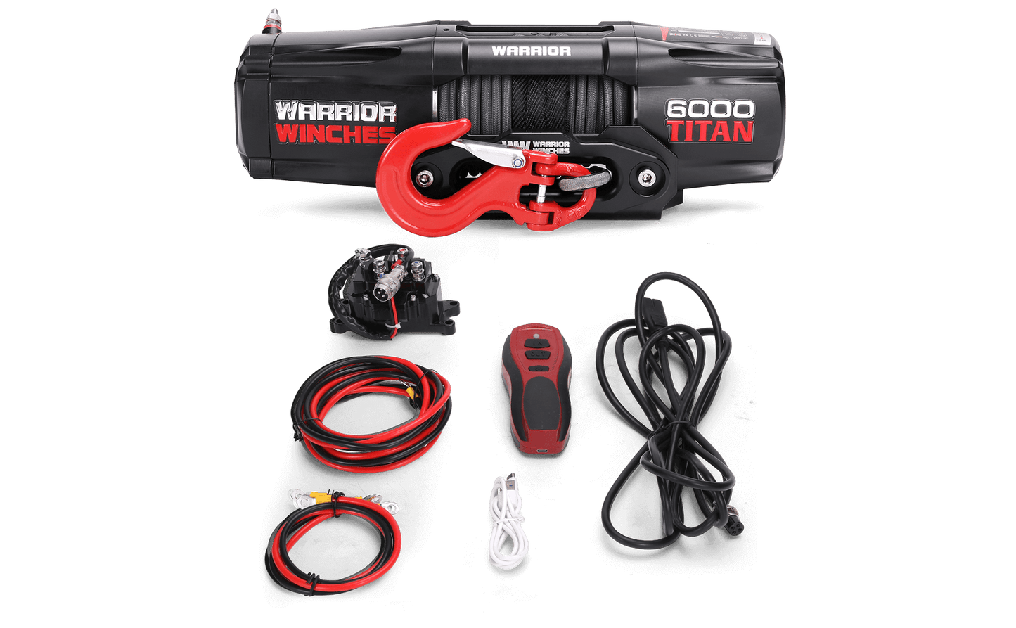 Titan 6,000lb Electric Winch - 12v Synthetic Rope