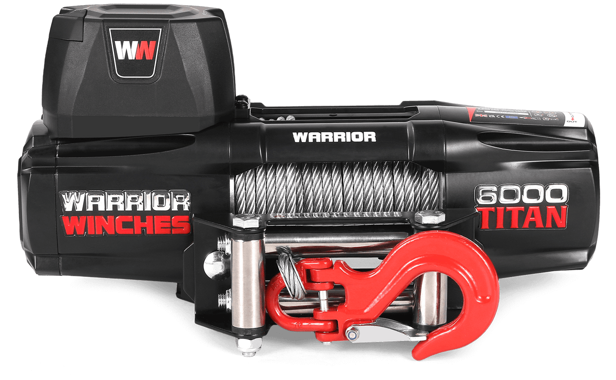 Titan 6,000lb Electric Winch - 12v Steel Rope