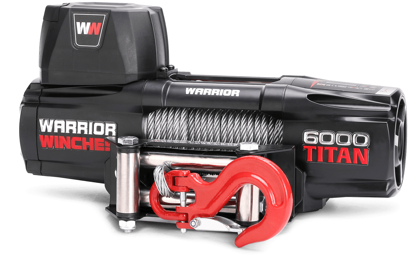 Titan 6,000lb Electric Winch - 12v Steel Rope