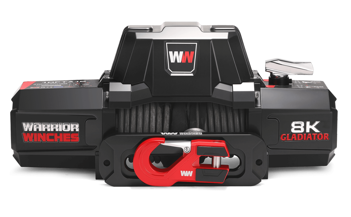 Gladiator V2 F-Type 8,000lb 12v Electric Winch - Synthetic Rope