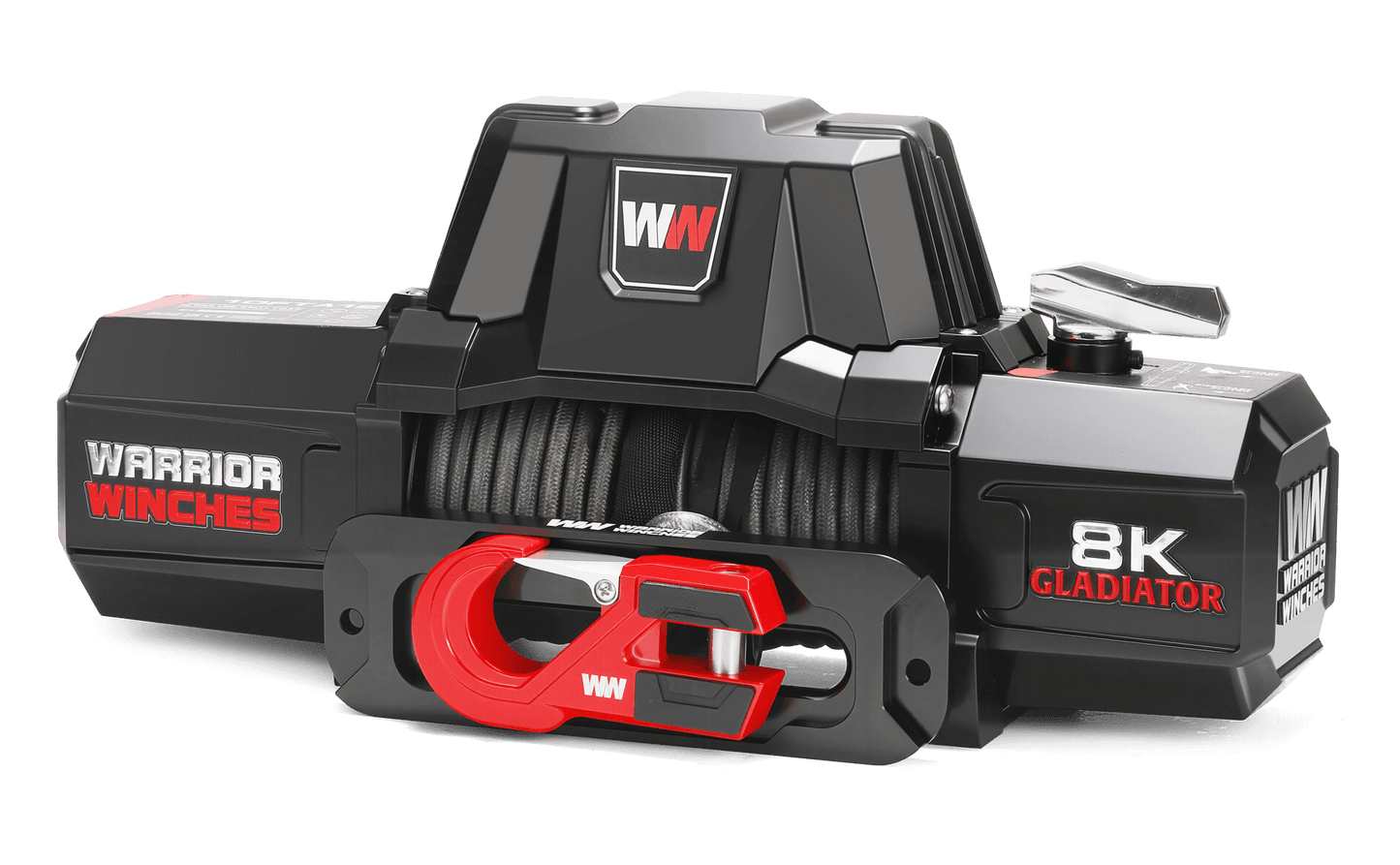 Gladiator V2 F-Type 8,000lb 12v Electric Winch - Synthetic Rope