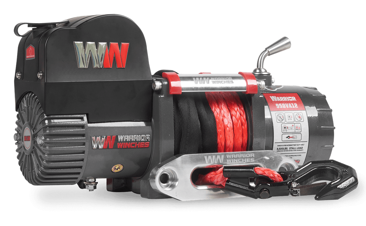 Samurai 9,500lb Short Drum Electric Winch - 12v Synthetic Rope