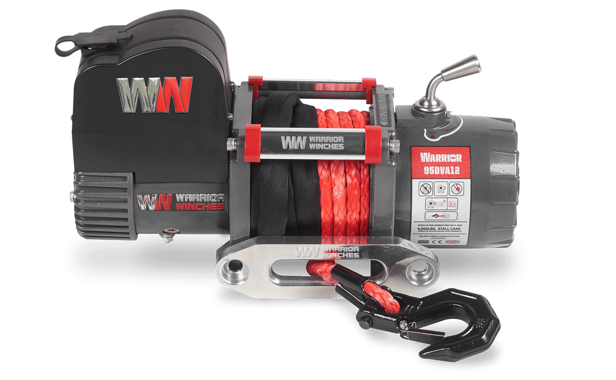 Samurai 9,500lb Short Drum Electric Winch - 12v Synthetic Rope