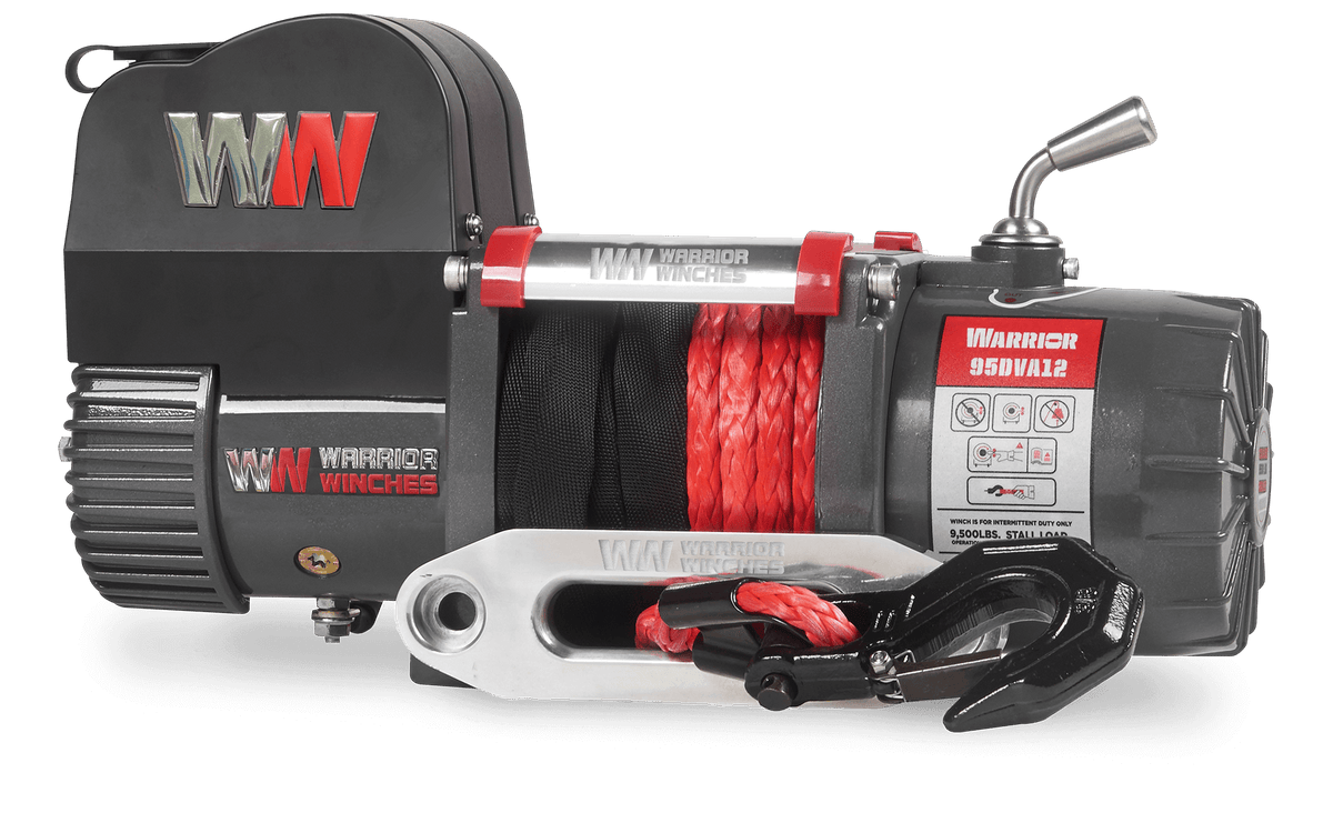 Samurai 9,500lb Short Drum Electric Winch - 12v Synthetic Rope