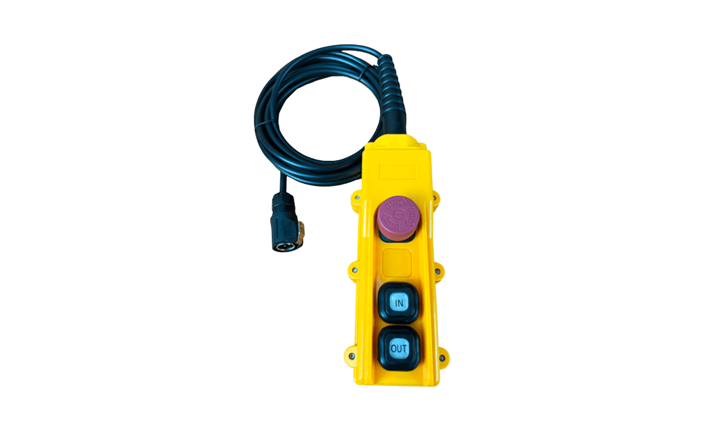 Hoist Remote - Wired - Plug & Play 4 Pin Plastic - With Stop Button