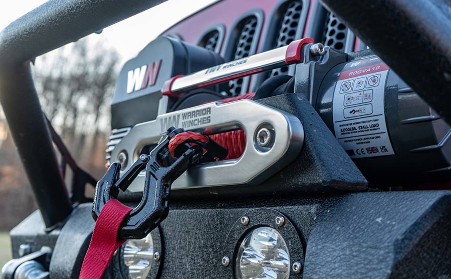 Samurai 8,000lb Electric Winch - 12v Synthetic Rope