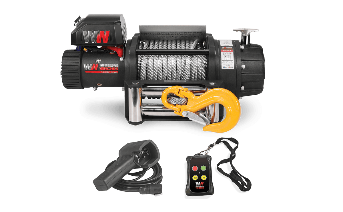 T1000 22,000lb Electric Winch - 12v Steel Rope