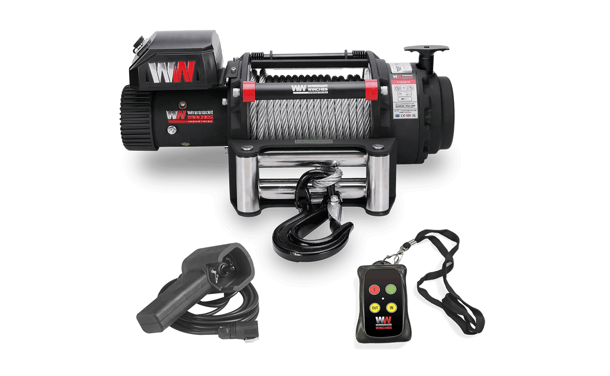 T1000 20,000lb Electric Winch - 12v Steel Rope