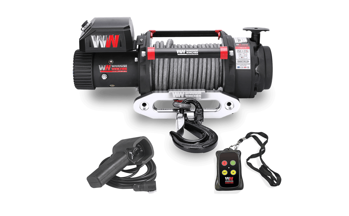 T1000 18,000lb Electric Winch - 12v Synthetic Rope