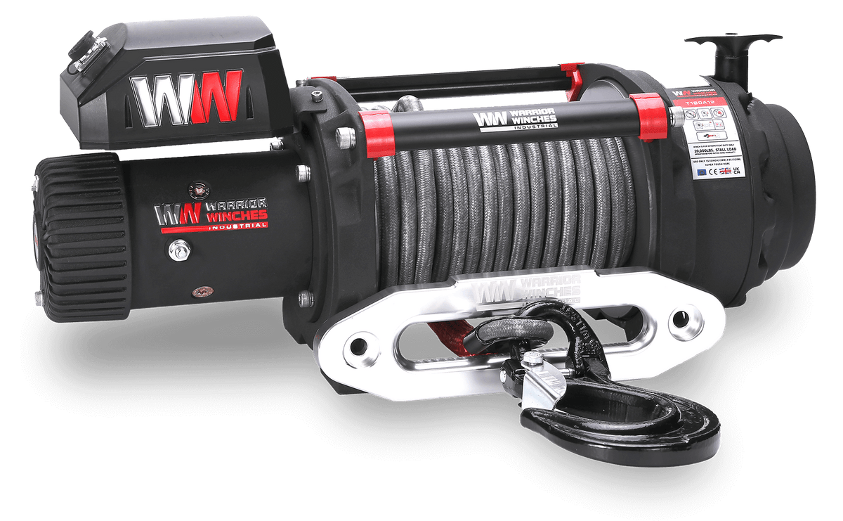 T1000 18,000lb Electric Winch - 12v Synthetic Rope