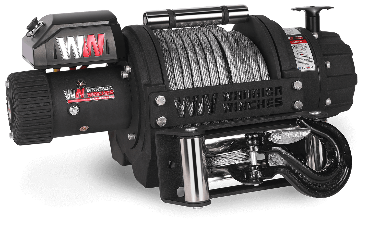 T1000 25,000lb Electric Winch - 12v Steel Rope