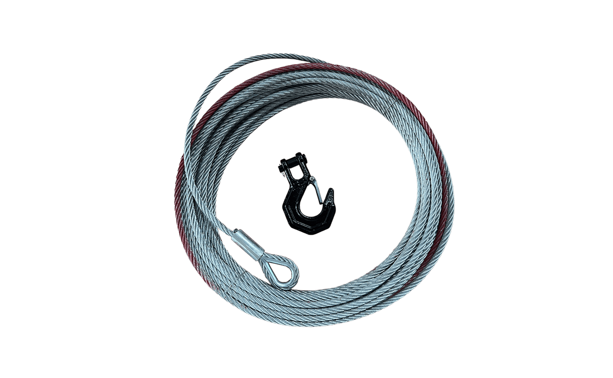 23/64" x 65.6' Steel Cable with Hook