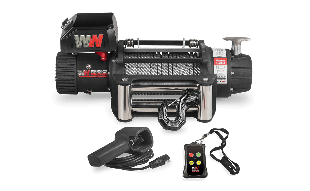 T1000 12,500lb Electric Winch - 12v Steel Rope