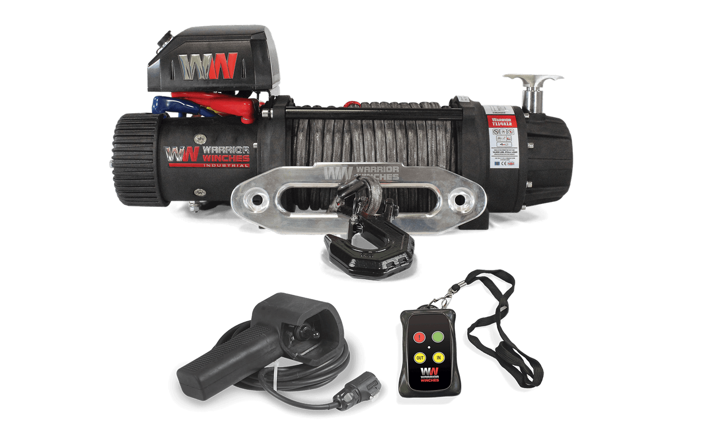 T1000 14,500lb Electric Winch - 12v Synthetic Rope