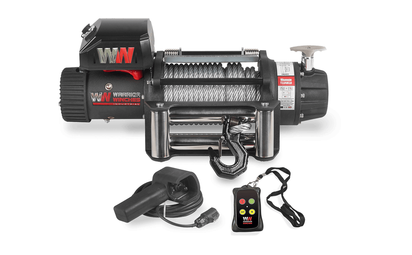 T1000 14,500lb Electric Winch - 12v Steel Rope