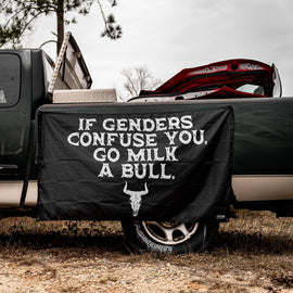 If Genders Confuse You, Go Milk A Bull 3'x5' Flag