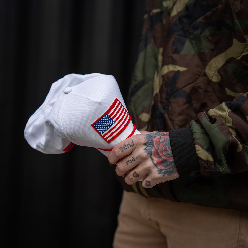American Flag Patch Weekender Performance Snapback Hat
