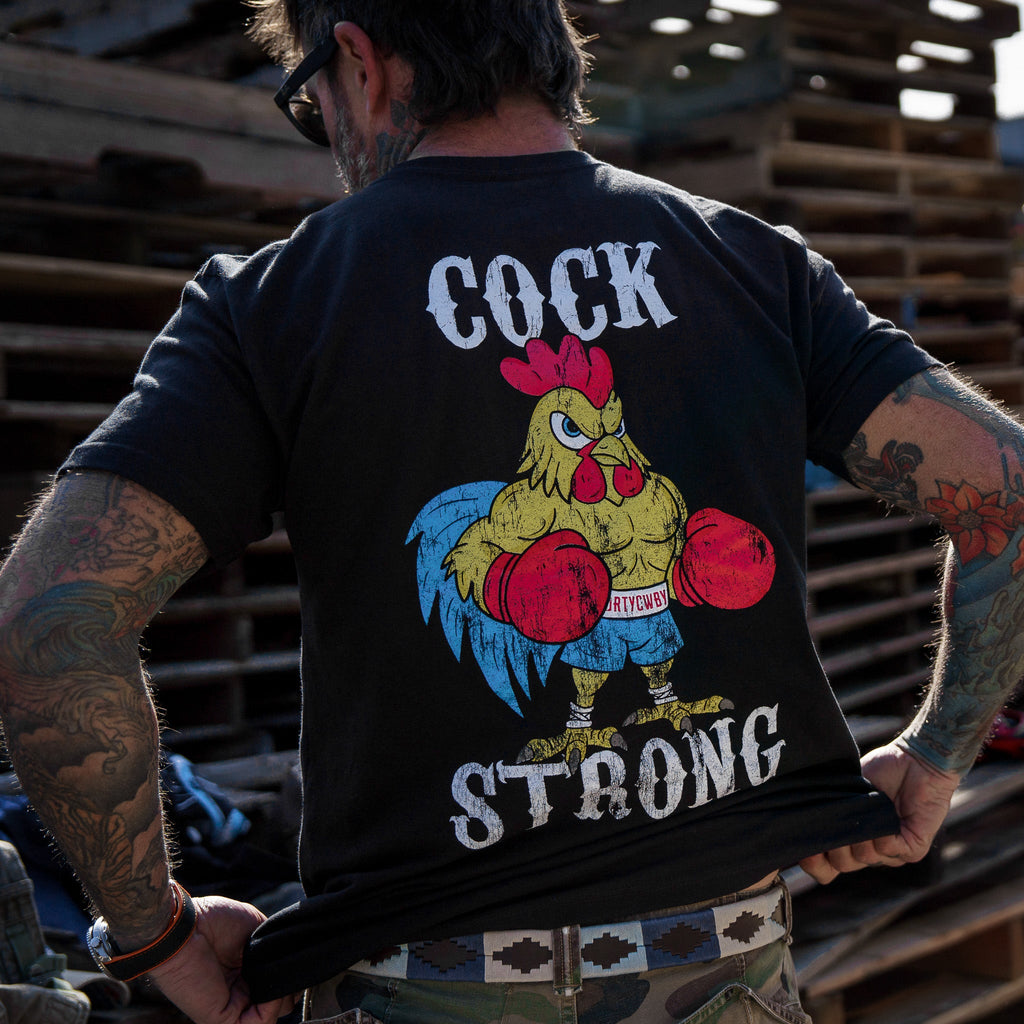 Boxing Chicken Cock Strong Men's T-Shirt