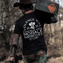 Load image into Gallery viewer, Violence Will Continue Until Morale Improves Men's T-Shirt