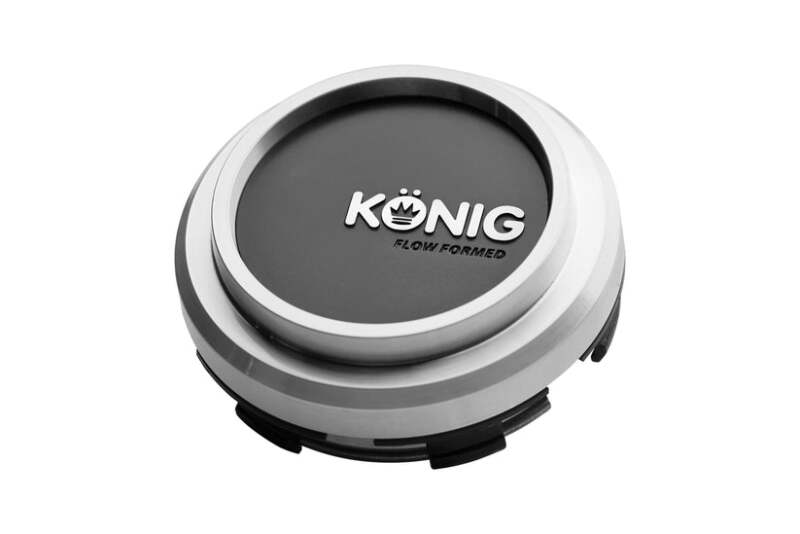 Konig Flow Formed Pop-in Center Cap - Heliogram/Neoform - Silver w/ Black Face
