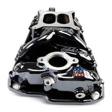 Load image into Gallery viewer, Edelbrock Chevy Small Block Performer RPM AIR-Gap Intake Manifold Black Plasma Finish