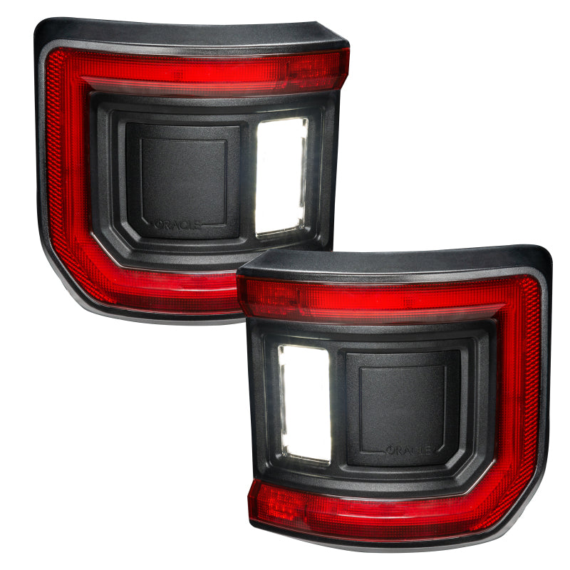 Jeep Gladiator JT equipped with ORACLE Lighting Flush Mount LED Tail Lights, emphasizing energy-efficient LED technology.