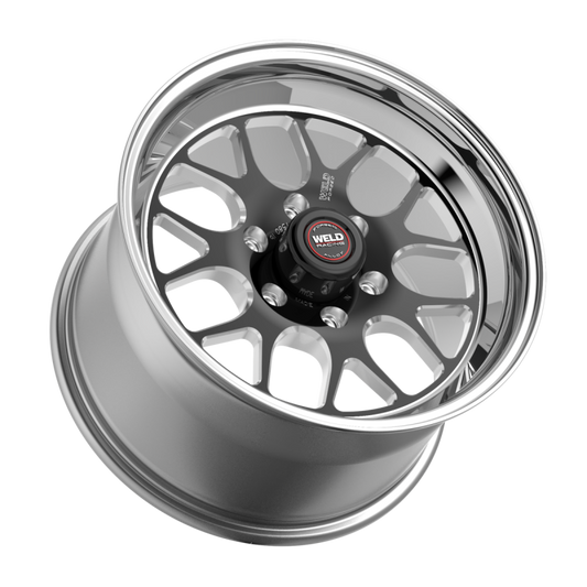Weld S77 HD 20x8.5 / 6x139.7 / 5.9 BS / 3.54 HB - Black Center - Polished Shell - Non-BL Wheel