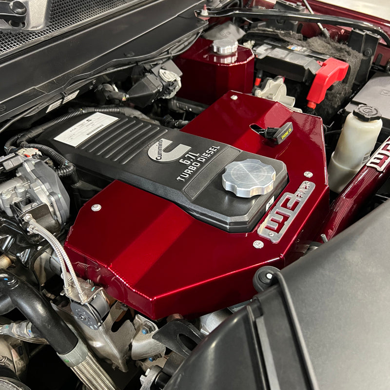 Wehrli 13-23 Dodge Cummins 6.7L Fabricated Aluminum Engine Cover - Fine Texture Black