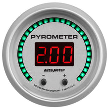 Load image into Gallery viewer, Autometer 52.4mm Silver Two Channel 0-2000 Degree Pyrometer (EGT) Ultra-Lite Elite Digital Gauge