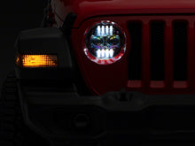 Load image into Gallery viewer, Raxiom 18-23 Jeep Wrangler JL Axial Series 9-In Angel Eye LED Headlights- Blk Housing (Clear Lens)