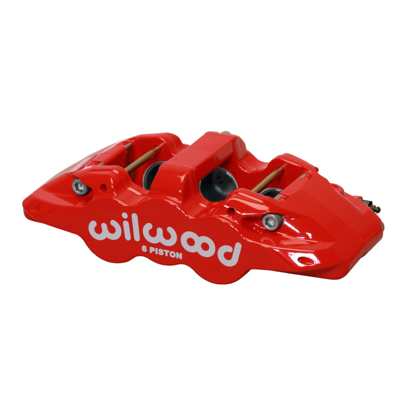 Wilwood caliper AERO6 1.75/1.62/1.62 1.25 rotor .80 THK pad L/H red