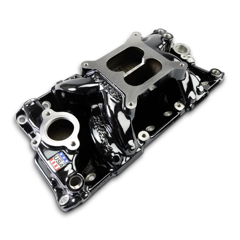 Edelbrock Chevy Small Block Performer RPM AIR-Gap Intake Manifold Black Plasma Finish