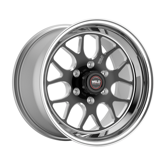 Weld S77 HD 15x10 / 5x135 / 5.5 BS / 3.54 HB - Black Center - Polished Shell - Non-BL Wheel