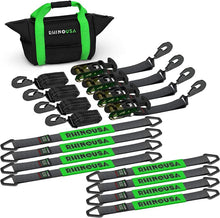 Load image into Gallery viewer, Rhino USA Heavy Duty Vehicle Tie Down Kit (Snap Hook)