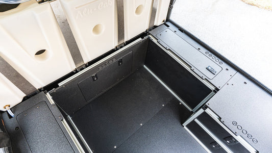Alu-Cab Canopy Camper V2 - Toyota Tacoma 2005-2023 2nd & 3rd Gen. - Front Utility Module - 5' Bed