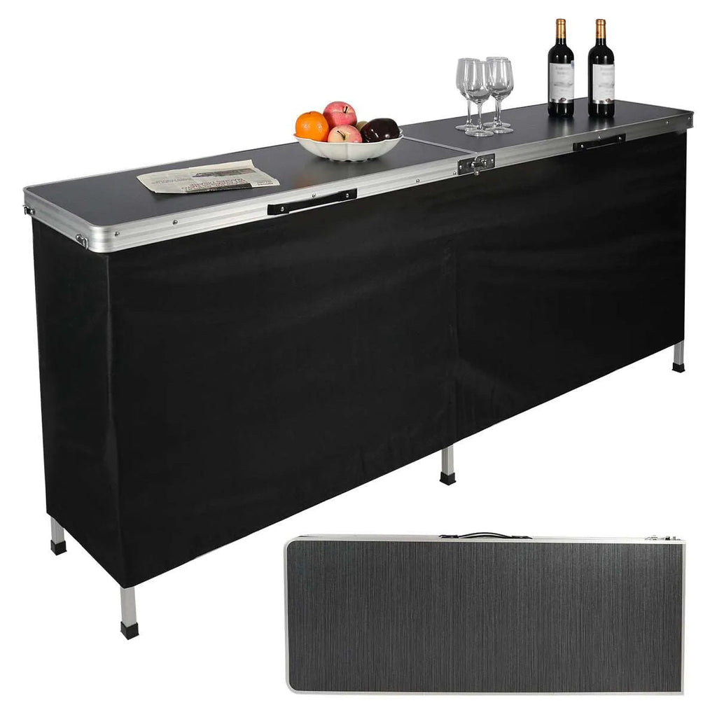 Portable Bar Table for Events  with Double Layer