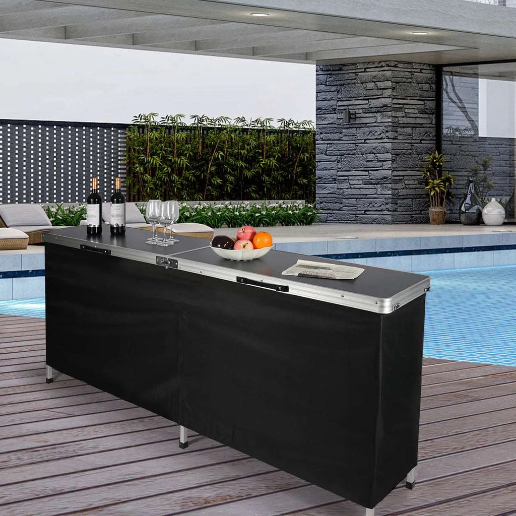 Portable Bar Table for Events  with Double Layer